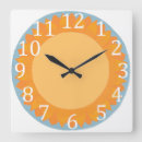 Buscar flores azules y blancas relojes de pared Bonito