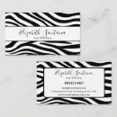 Buscar cebra tarjetas de visita 4 º moda