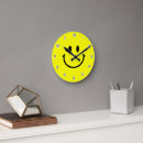 Buscar cara feliz relojes de pared Sonrisa