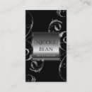 Buscar negro y plata tarjetas de visita Belleza