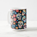Buscar dia de muertos tazas Cráneo pintado