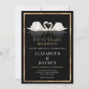 Buscar cisne negro elegante invitaciones Blanco
