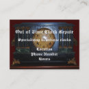 Buscar reloj tarjetas de visita Negro