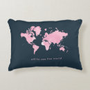 Buscar mapa del mundo cojines Viaje