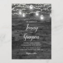 Buscar madera gris invitaciones Luces de cadena