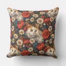 Buscar gato del vintage cojines Floral