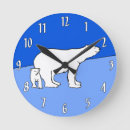 Buscar oso polar relojes de pared Nieve