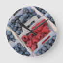 Buscar arándano relojes de pared Azul