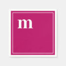 Buscar magenta servilletas Monograma