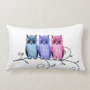 Buscar búho colorido cojines Azul