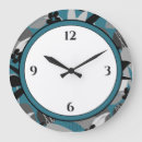 Buscar blanco y turquesa relojes de pared Gris