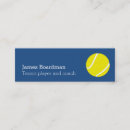 Buscar coche tenis de tarjetas de visita Jugador