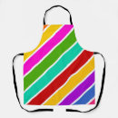 Buscar del arco iris delantales Rayas retro