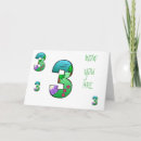 Buscar 3 años tarjetas Cualquier niño