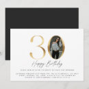 Buscar invitaciones 30 cumpleaños Oro