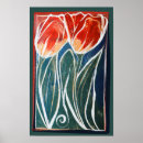 Buscar tulipanes azules posters Rojo