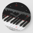 Buscar piano relojes de pared Negro