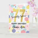 Buscar 77 años tarjetas e invitaciones Elegante