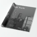 Buscar skyline papel de regalo Vintage