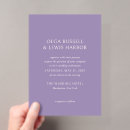 Buscar púrpura boda invitaciones Elegante