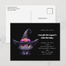 Buscar el gato negro invitaciones Bruja