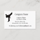 Buscar el kickboxing tarjetas de visita Karate