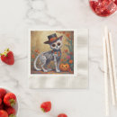 Buscar día de los muertos servilletas 9 º gata