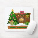 Buscar chimenea alfombrillas de raton Navidad