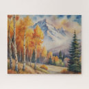 Buscar paisaje del otoño puzzles Acuarela