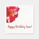 Buscar rosa rojo hermoso servilletas Flores