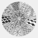 Buscar dibujo blanco y negro pegatinas Mandala