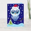 Buscar búho del dibujo animado postales Navidad