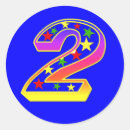 Buscar número 2 pegatinas Colorido