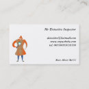 Buscar inspector tarjetas de visita Detective