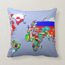 Buscar banderas del mundo cojines Viaje