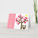Buscar búho rosado tarjetas Lindo
