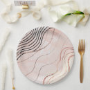 Buscar oro color rosa papel platos Moderno