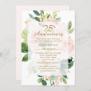 Buscar aniversario elegante invitaciones Floral