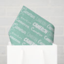 Buscar verde menta y blanco papel de seda Elegante