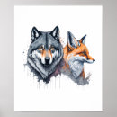 Buscar amantes del lobo arte Acuarela