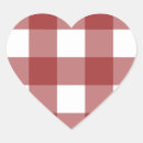 Buscar corazón a cuadros pegatinas Rojo