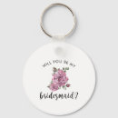 Buscar vintage floral llaveros Dama de honor