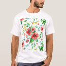 Buscar flores pintadas a mano camisetas Patrón