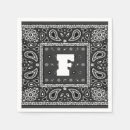 Buscar paisley servilletas Negro