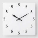 Buscar 5 en punto relojes de pared Humor