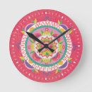 Buscar mandala azul relojes de pared Verde