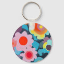 Buscar retro amarillo llaveros Flores