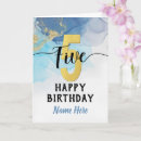 Buscar quinto tarjetas de cumpleaños De cinco años