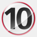 Buscar número 10 pegatinas Números