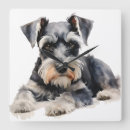 Buscar schnauzer relojes de pared Acuarela
